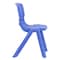 Flash Furniture Blue Plastic Stackable School Chair with 15.5'' Seat Height, PK4 4-YU-YCX4-005-BLUE-GG - alternate 7